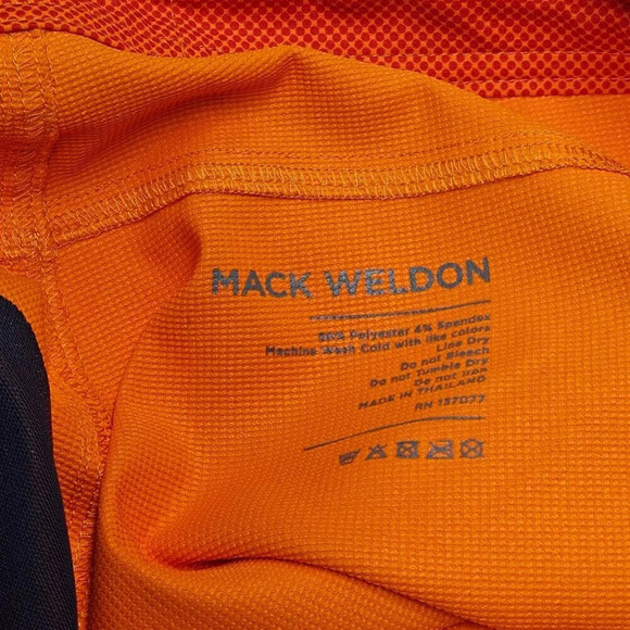 Mack Weldon Mens Board Shorts Size 33/34 Orange Swim Athletic Unlined Pockets - Picture 4 of 10